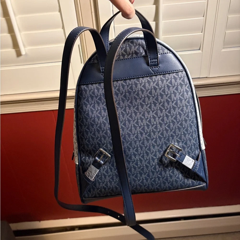 NWT Michael Kors Navy and Gray Backpack